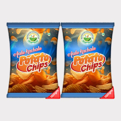 Aalu Kachalu Potato Chips (Pack of 2)