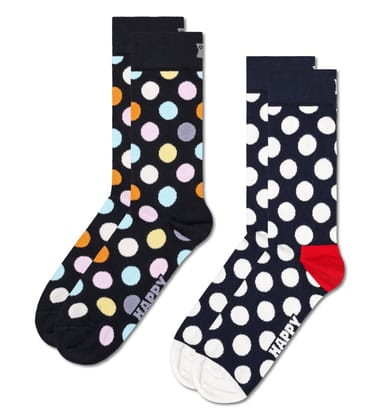Happy Socks Pack of 2 Classic Big Dot Socks