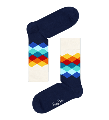 Happy Socks Faded Diamond Sock