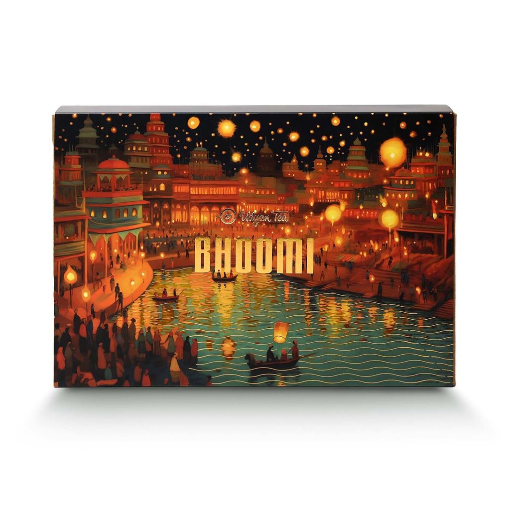 Udyan Tea BHOOMI Diwali Gift Box - Six Chai Flavors in Luxurious Theme - Festive Symphony to Illuminate Hearts and Taste Buds
