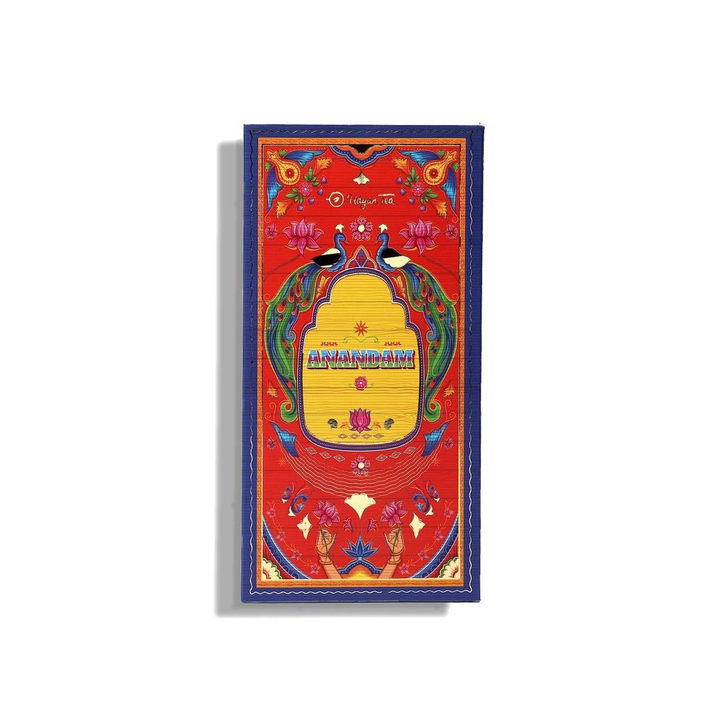 Udyan Tea ANANDAM Festive Box - Kashmiri Saffron Kahwa & Lemongrass Tranquility Green Tea - Bold & Quirky Luxury Gift
