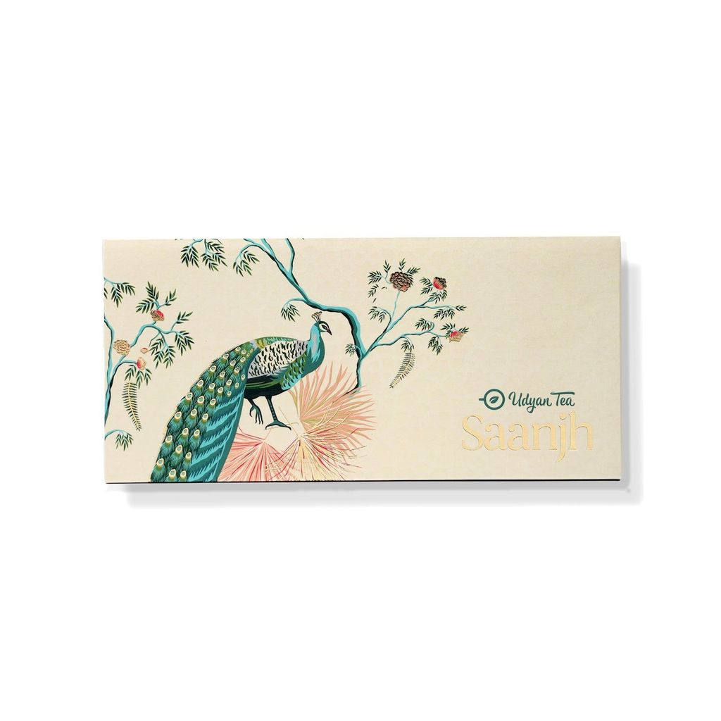 Udyan Tea SAANJH Luxurious Festive Box - 4 Borosilicate Glass Jars with Cork Lids - Perfect Gift for Special Occasions