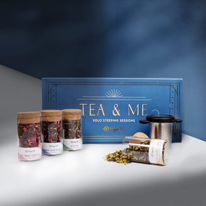 Udyan Tea TEA & ME Luxury Box - Elegant Loose Leaf Tea Collection with Glass Jars & Stainless Steel Infuser - Perfect Gift for Tea Enthusiasts Udyan Tea TEA & ME Luxury Box - Elegant Loose Leaf Tea Collection with Glass Jars & Stainless Steel Infuser - Perfect Gift for Tea Enthusiasts