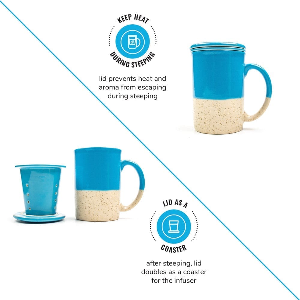 Terra Tea Infuser Mug (Aqua Blue)