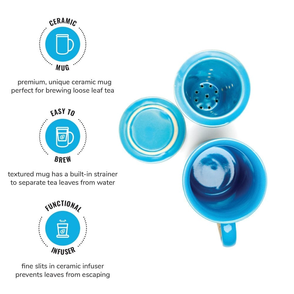 Terra Tea Infuser Mug (Aqua Blue)