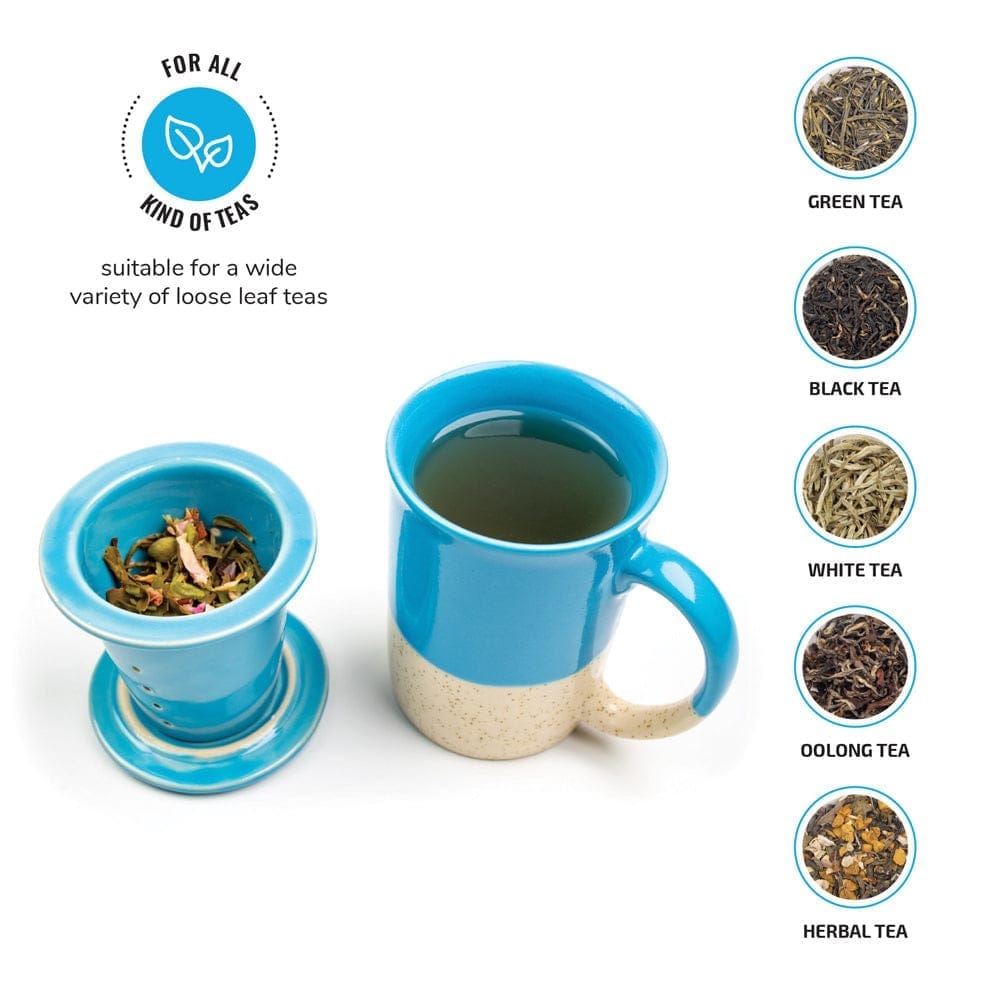 Terra Tea Infuser Mug (Aqua Blue)