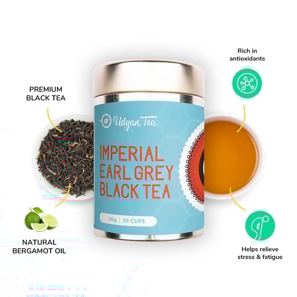 Udyan Tea | Winter Black Tea Combo Pack | Ayurveda Tea | Lavender Bloom Black Tea |  Imperial Earl Grey Black Tea