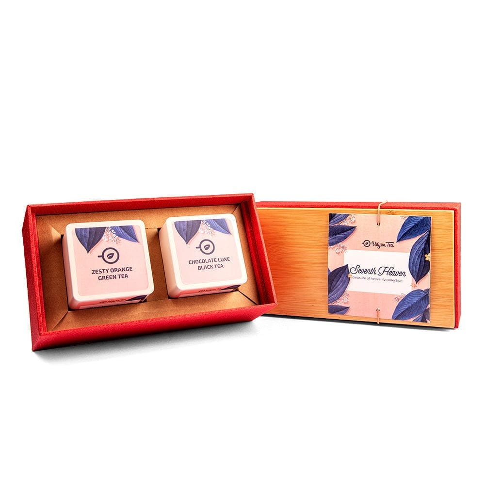 Udyan Tea Seventh Heaven Tea Gift Pack, 200g | Gift Box- 2 Tea Flavours (100g Each)