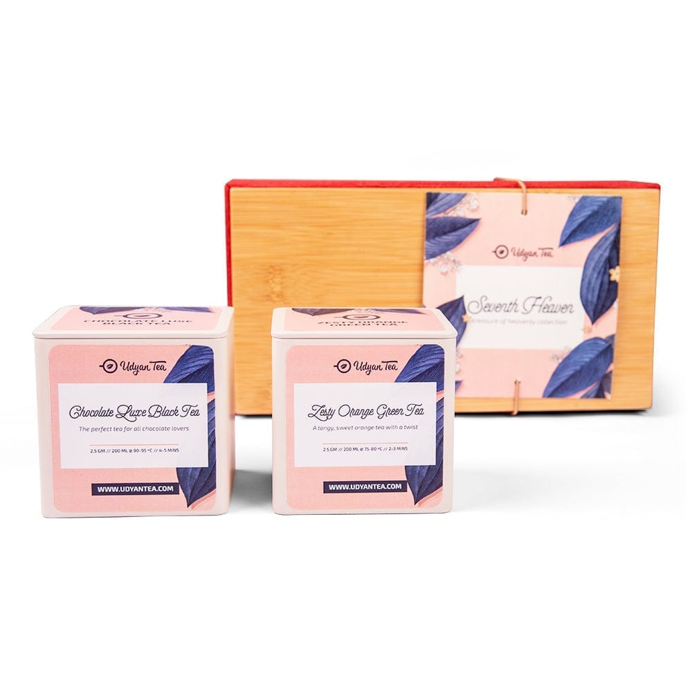 Udyan Tea Seventh Heaven Tea Gift Pack, 200g | Gift Box- 2 Tea Flavours (100g Each)