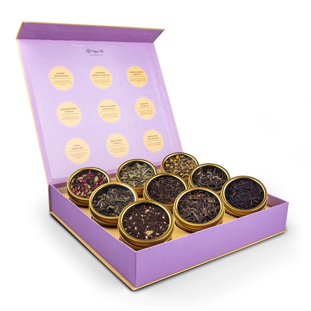 Udyan Tea Melange Assorted Tea Gift Box | 6 Premium Tea Varieties in Sampler Gift Pack