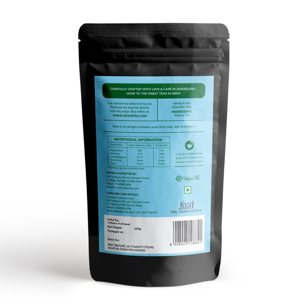 Udyan Tea Himalayan Oolong Tea | 100% Natural & Fresh, High Mountain Loose Leaf Oolong Tea for Weight Management