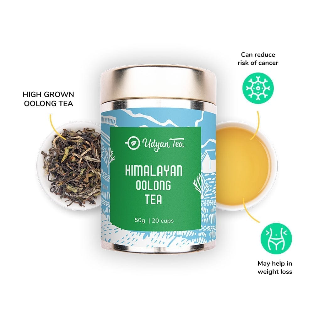 Udyan Tea Himalayan Oolong Tea | 100% Natural & Fresh, High Mountain Loose Leaf Oolong Tea for Weight Management