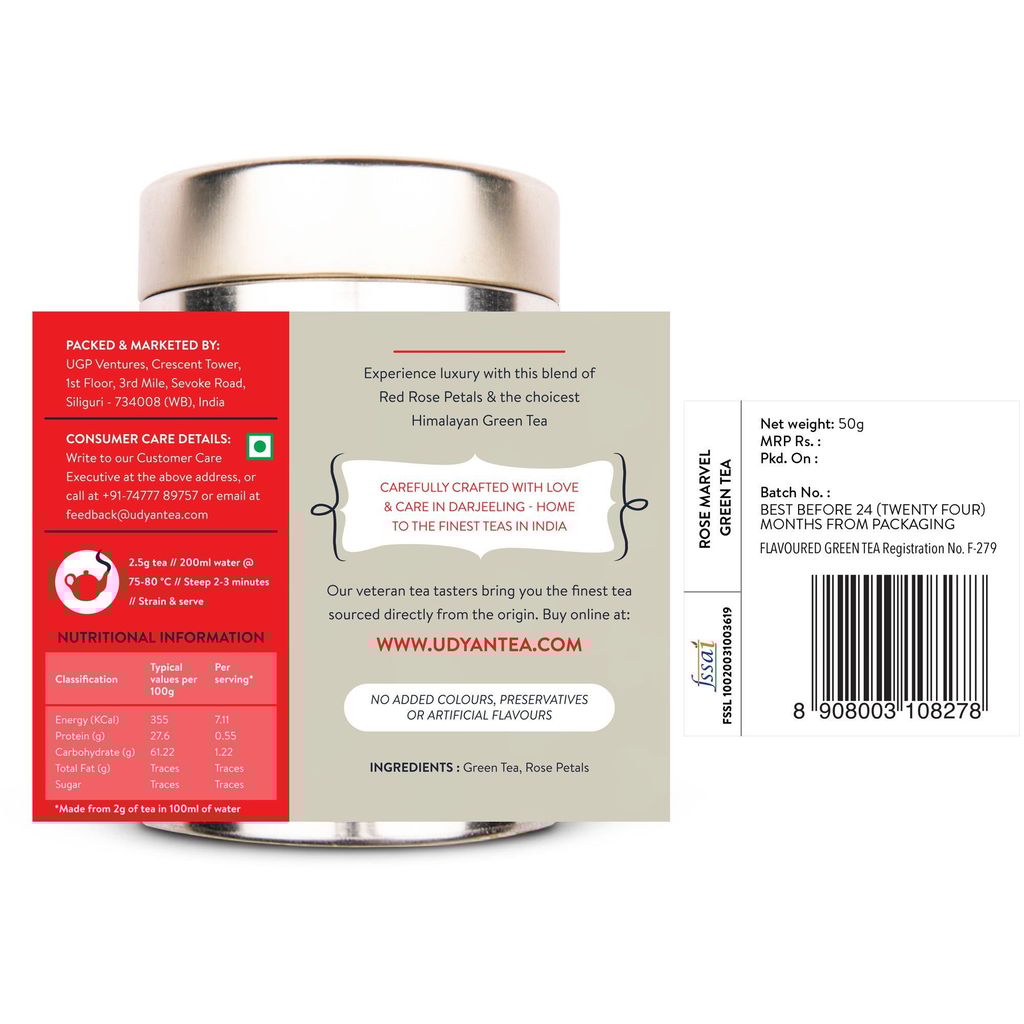 Udyan Tea Rose Marvel Green Tea