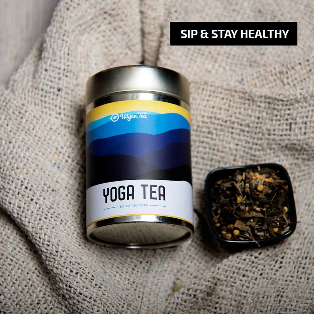 Udyan Tea Yoga Stress Relief Tea | Calming Green Tea with Chamomile, Lavender | Soothes & Relaxes Mind and Body