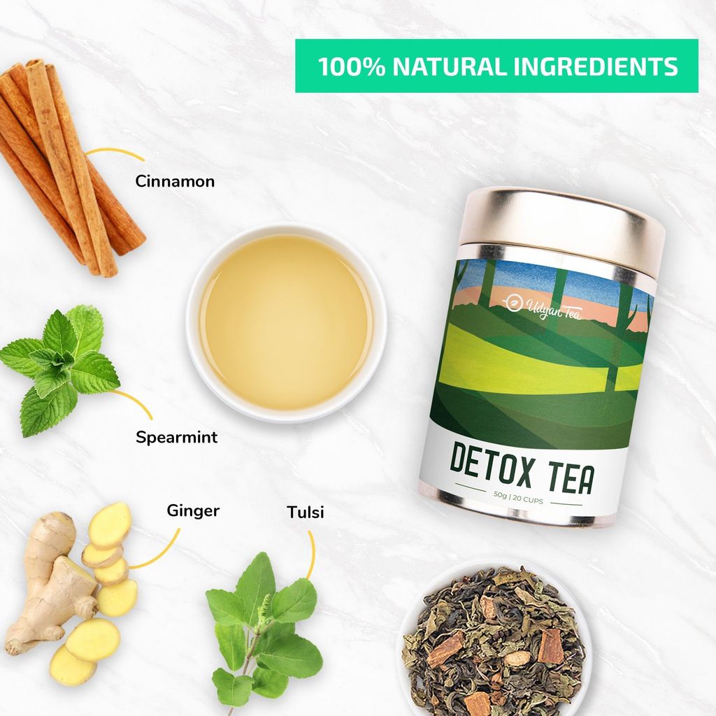 Udyan Tea Detox Green Tea | Body Cleanse & Metabolism Booster with Natural Herbs