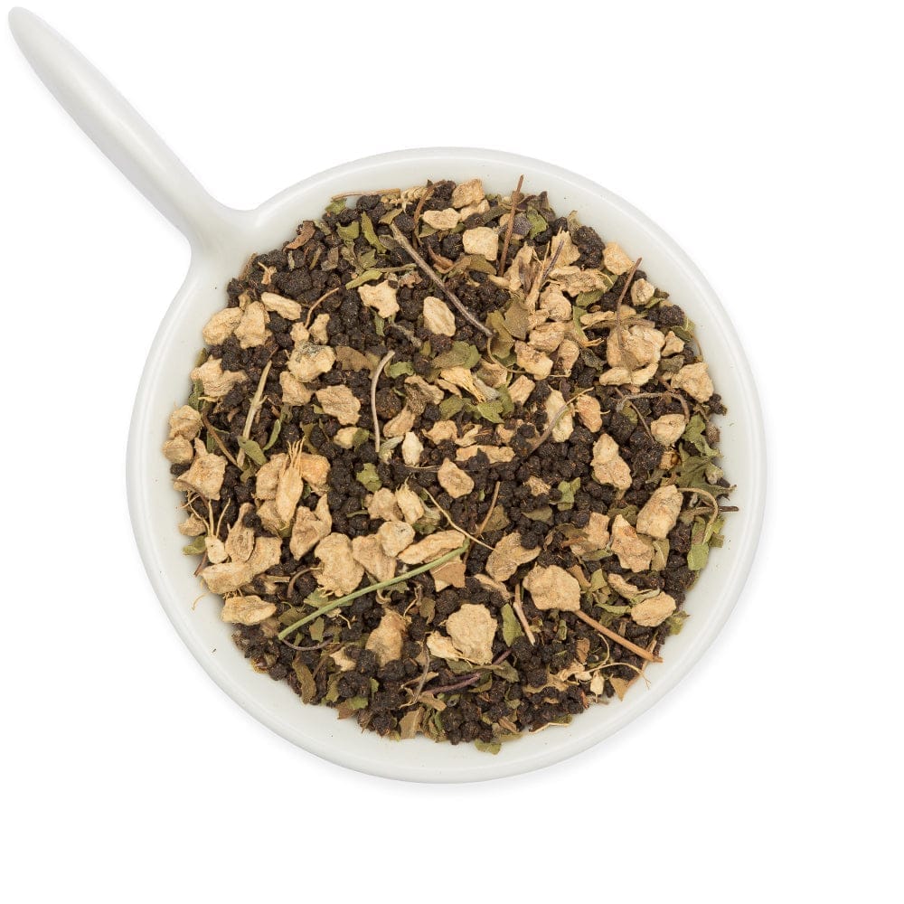 Udyan Tea Tulsi Ginger Chai Tea | Herbal Tea Enriched with Ayurvedic Herbs for Healing & Immunity | Cures Cold & Cough | 100% Pure Loose Leaf Tea