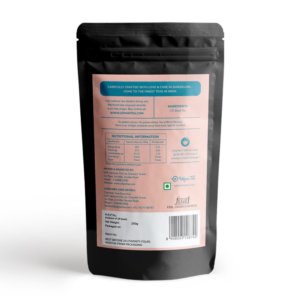 Udyan Tea Assam Exotic Chai, Taste Of Assam Garden Tea, 100% Natural