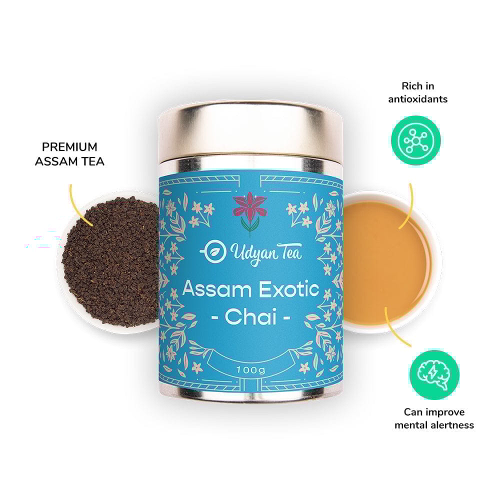 Udyan Tea Assam Exotic Chai, Taste Of Assam Garden Tea, 100% Natural