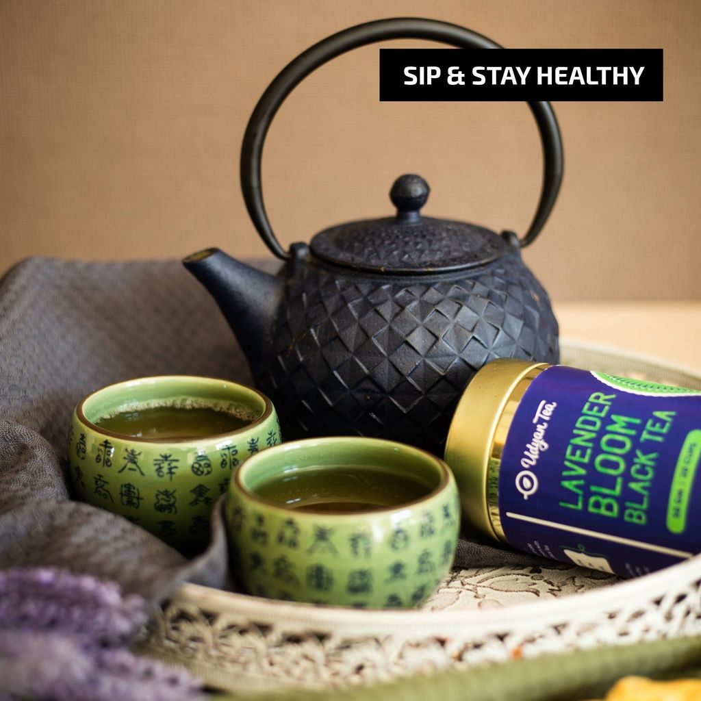 Udyan Tea Lavender Bloom Black Tea | Aromatic Floral Tea | Lavender Flower Tea | Loose Leaf Tea for Stress Relief