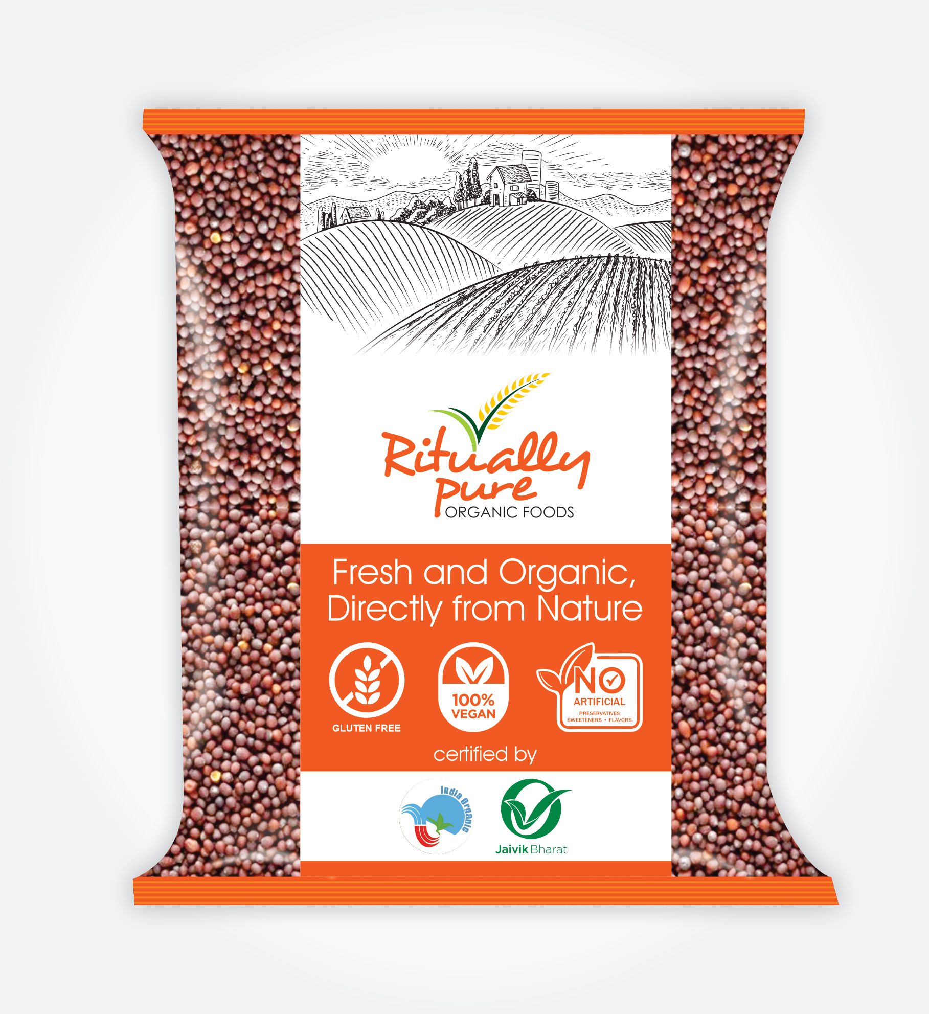 Ritually Pure 100% Organic | Natural Spices | Rai (Mustard Seed) | 200 Gm Pack