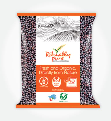 Ritually Pure 100% Organic | Natural Spices | Sarso Black (Mustard Seed) | 500 Gm Pack