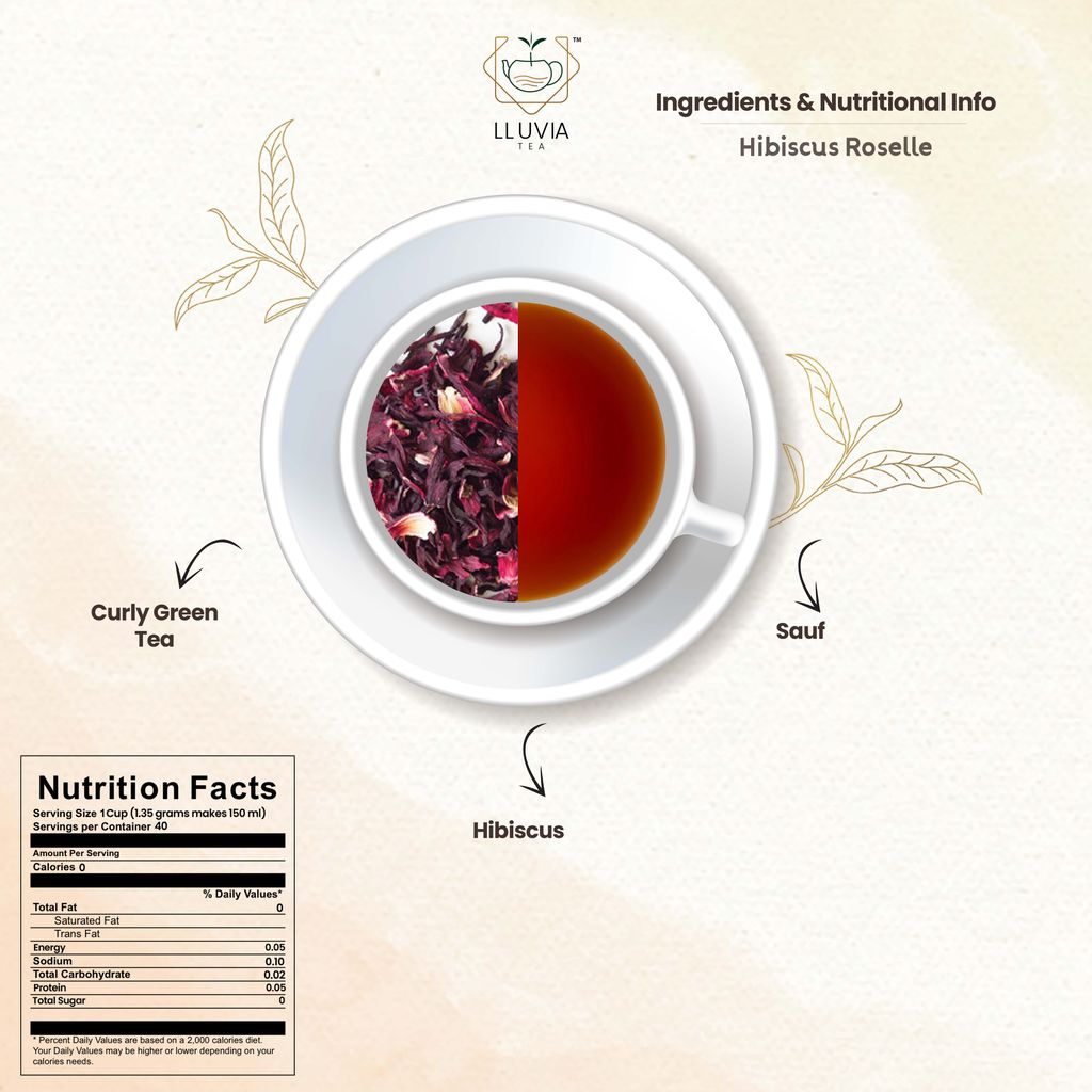 Hibiscus Tea - High Blood Pressure | Protects from Cold & Flu | Prevents Obesity (50gm)