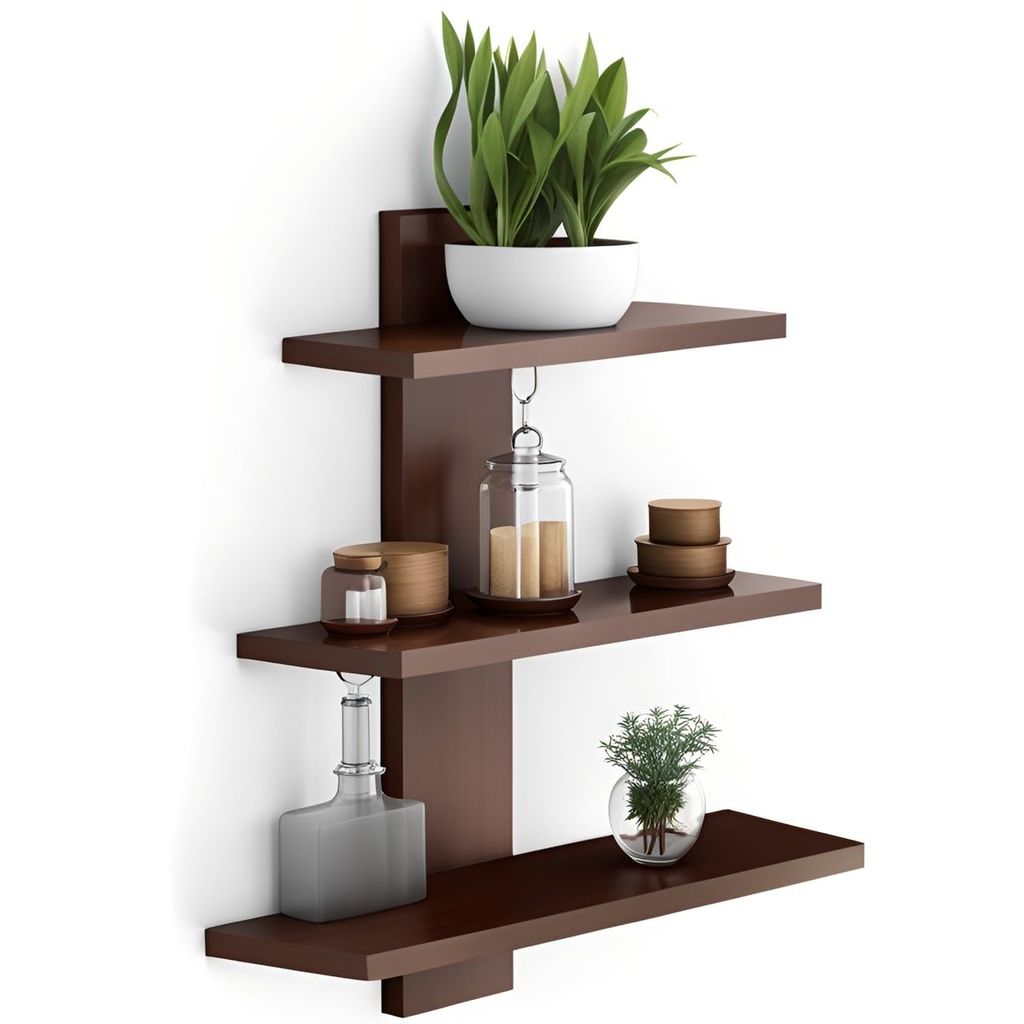 Wall Shelves for Home Decor Items, Living Room and Bedroom | Wall Mount Wooden Wall Shelf