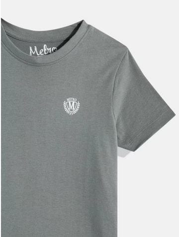Boys Solid Round Neck T-shirt
