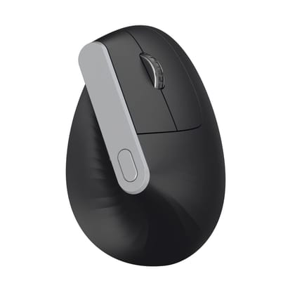 Kinetic Wears Vertical Advanced Wireless Ergonomic Mouse 2.4Ghz, 6D Button, Wrist Support, Adjustable DPI up to 1200, Supports Hand Posture(Black)