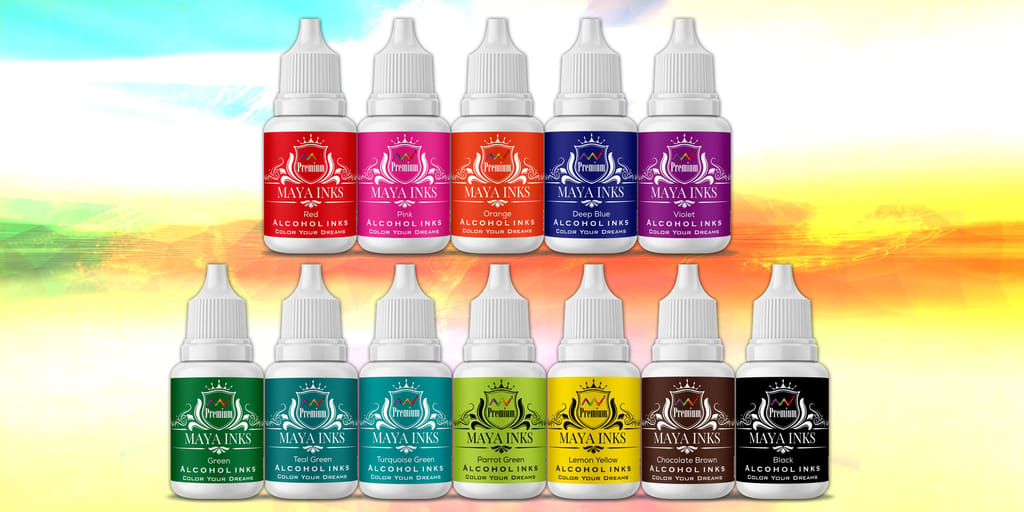 Alcohol ink set of 12 ink - Stationery | Buy online on ZillyBuy