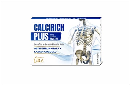 Enrich One Calcrich Plus  Asthishrunkhala & Laxadi Guggulu Bone & Muscle Pain Tablets(PACK OF 50 N)