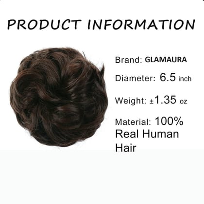Dark Brown Messy Bun Hair Piece, Curly Hair Extensions Hair Scrunchies Updo Hair Bun Hair Pieces for Women Girls Ponytail Extension Hair
