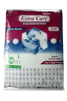 Alizee Extra Care Pants Style Baby Diapers - 50 Count | Leakage Protection with Extra Absorb, Rush-Free Baby Diaper Pants