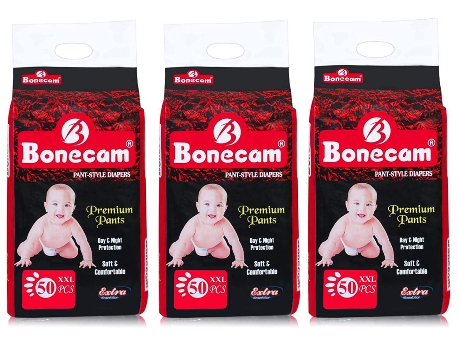 Alizee Bonecam Extra Absorb Pants Style Baby Diapers - 150 Count | Leakage Protection, Rush-Free Baby Diaper Pants