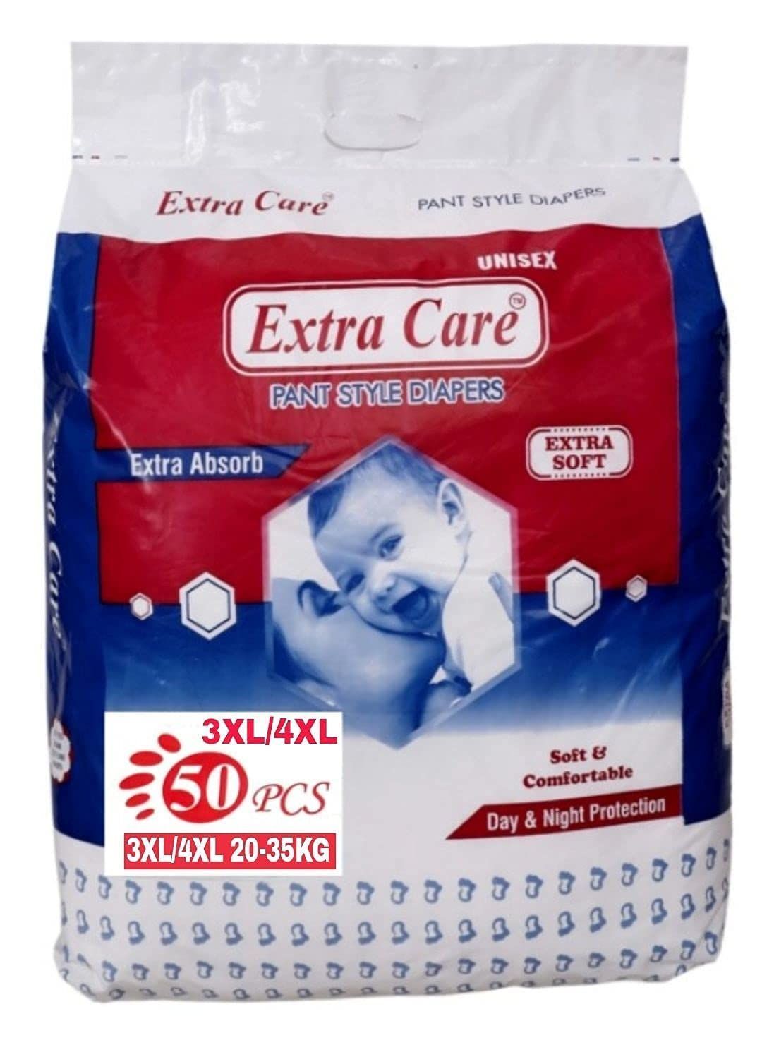 Extra Absorb Pants Style Baby Diapers - 50 Pants, 4xl | Leakage Protection, Rush-Free Baby Diaper Pants