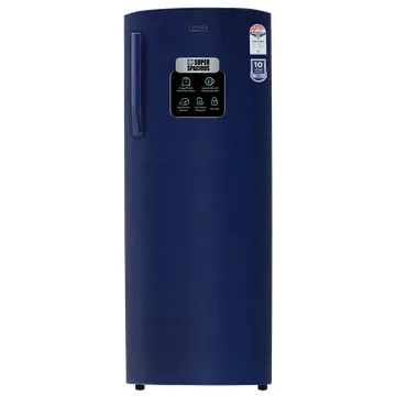 Croma 251 Litres 4 Star Direct Cool Single Door Refrigerator with Anti Fungal Gasket (Blue)
