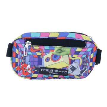 Croma Sunburn Edition Cloth Waist Bag (Adjustable Strap, Multicolor)