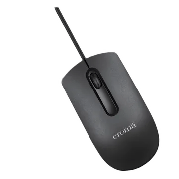 Croma Wired Optical Mouse (1200 DPI, Plug & Play, Black)