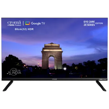 Croma (32 inch) HD Ready LED Smart Google TV with A Plus Grade Panel (2023 model)