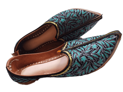 Fulkari Women Embroidered Genuine Leather Juttis