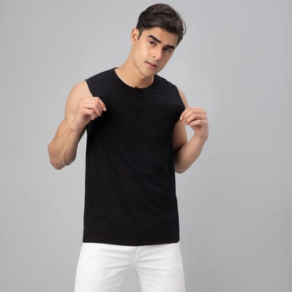 FTX Men Round Neck Cotton Rich Sleeveless Tshirt