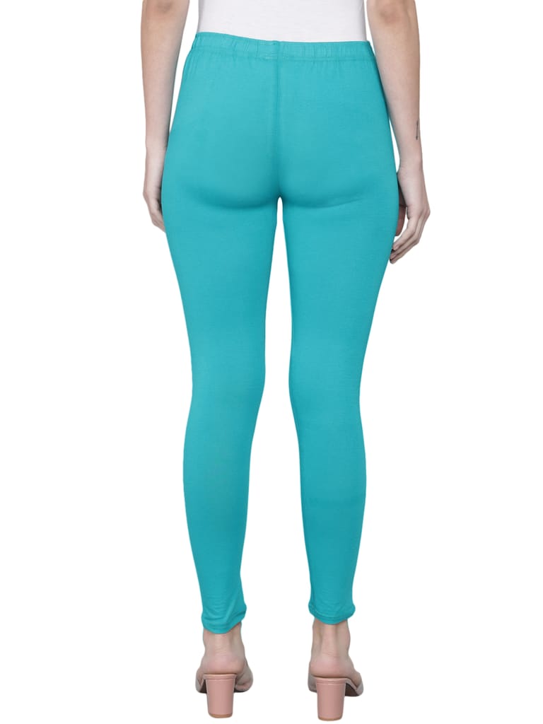 SOFT COLORS Women's Skinny Fit Ethnic Wear Ankle Length Leggings (Rama Green)