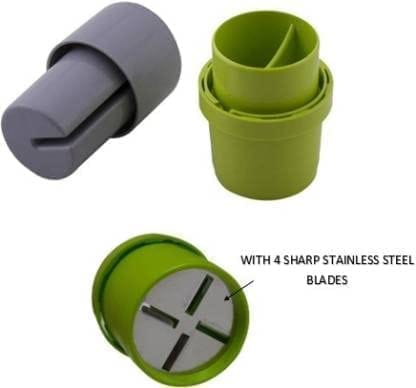 Qawvler Dry Fruit Cutter, Slicer, Grinder, with 3 in 1 Stainless Steel Blade for Almonds, Cashews etc Pack of 1 (Multicolor)
