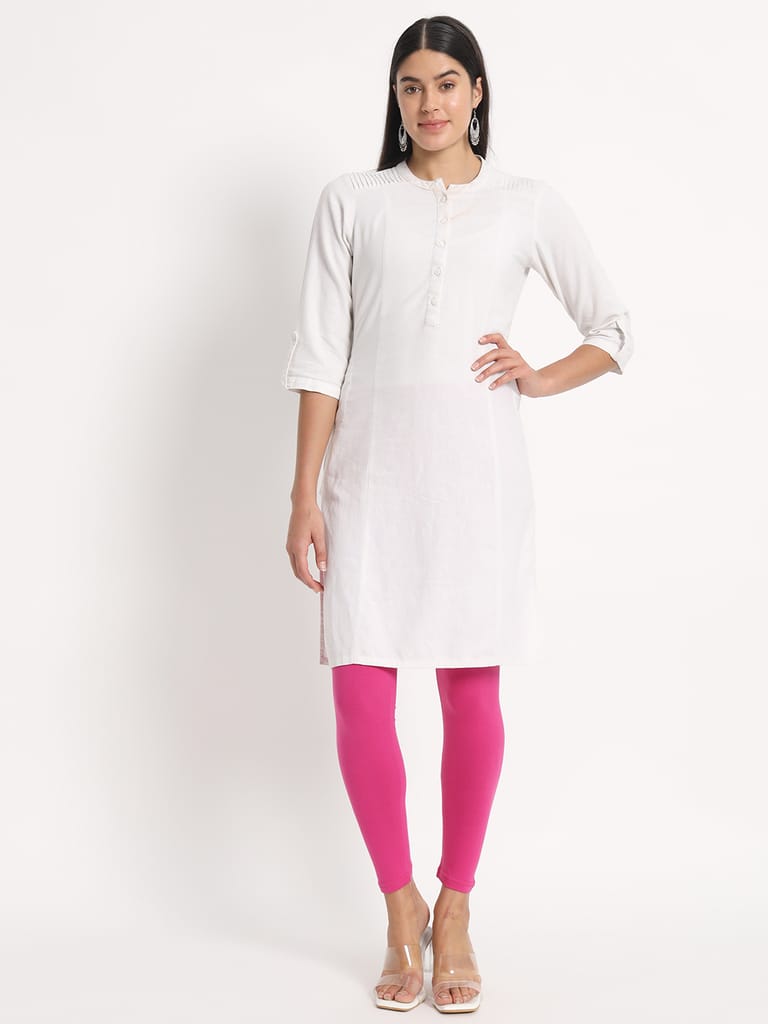 Soft Colors Women's Skinny Fit Ethnic Wear Ankle Length Leggings (Light Purple)