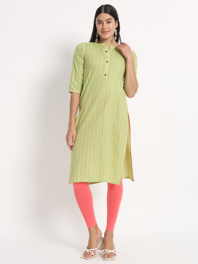 SOFT COLORS Women's Skinny Fit Ethnic Wear Ankle Length Leggings (Gajari)