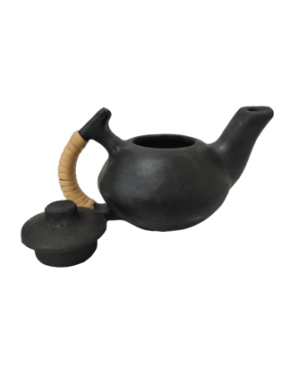 Tribes India Black Pottery Kettle Extra Small