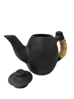 Tribes India Black Pottery Milk Pot