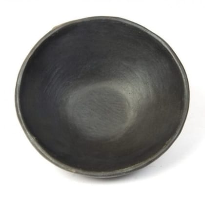 Tribes India Black Pottery Soup Bowl