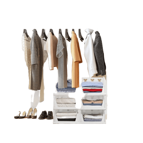 3 LAYER STACKABLE MULTIFUNCTIONAL STORAGE,FOR CLOTHES FOLDABLE DRAWER SHELF BASKET