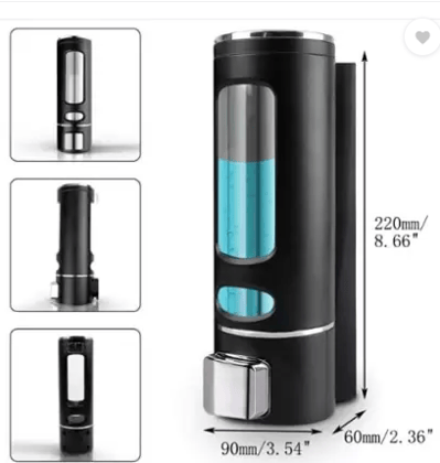 Liquid Soap/Shampoo/Lotion Dispenser Bottle for Kitchen, 400 ml Gel, Liquid, Lotion, Conditioner, Shampoo, Sanitizer Stand Dispenser  (Black)